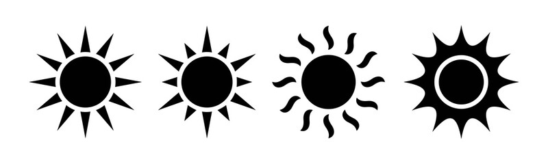 Wall Mural - Vector graphic of sun icon colllection