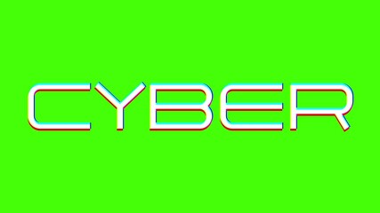 Canvas Print - cyber green screen glith effect