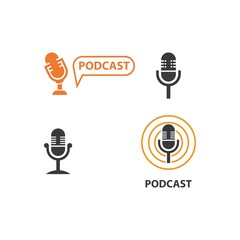 Sticker - Podcast vector design