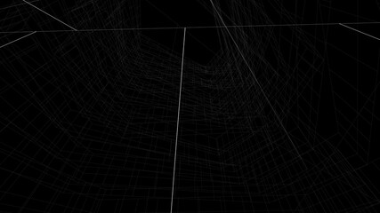 abstract architectural drawing 3d