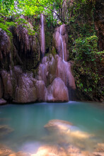 Wang Tong Waterfall Located In Buatong Waterfall And Chet Si Fountain National Park, Chiang Mai, Thailand.