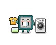 © heriyusuf - Mascot cartoon of processor with washing machine