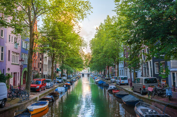 Wall Mural - canal in amsterdam