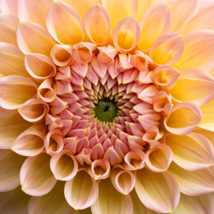 Wall Mural - pompon dahlia Linda's baby flower centre in summer garden