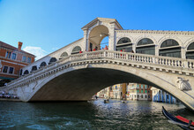 Rialto Bridge In Venice In The Early Evening With Grand Canal