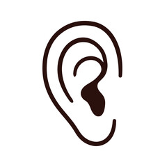 Sticker - Cartoon ear line icon drawing