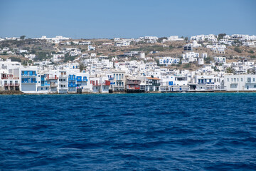 Wall Mural - Mykonos island Cyclades Greece. Chora cityscape and Little Venice