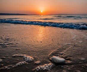 Wall Mural - sunset at the beach