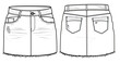illustration of clothes skirt denim vector fashion trend garment sketch 