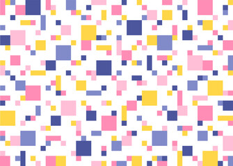 Wall Mural - square pieces are creating a pixel pattern. simple pattern design template.
