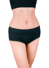 Poster - beauty sexy slim woman body showing her perfect with Clipping Path.