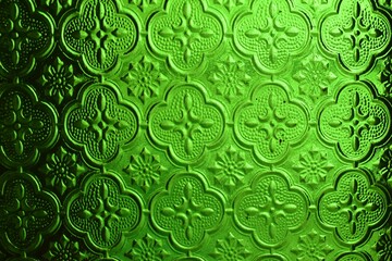 Wall Mural - Green glass texture background of window