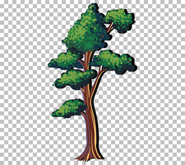 Poster - A tree with green leaves on transparent background