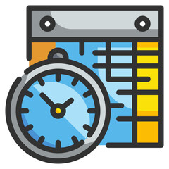Wall Mural - schedule line icon