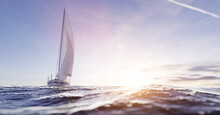 Sailing Yacht On The Ocean