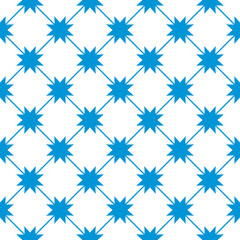 Poster - Eight rays star and diagonal lines. Vector blue shapes wallpaper.