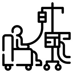 Poster - chemotherapy line icon