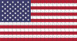 american flag made with jigsaw puzzle pieces. proportion 10:19. vector illustration
