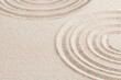 Circle zen sand background in mindfulness concept