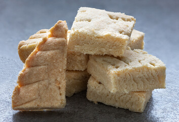 Sticker - Closeup of freshly-baked butter shortbread biscuits