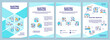© IMG visuals icons - Electric vehicle demonstration brochure template. Flyer, booklet, leaflet print, cover design with linear icons. Vector layouts for presentation, annual reports, advertisement pages