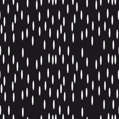 Fototapete - Strongly elongated ovals and black background. Vector simple shapes repeated.