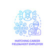 © bsd studio - Matching career field and host employer concept icon. Internship procedure abstract idea thin line illustration. Defining student goals and expectations. Vector isolated outline color drawing