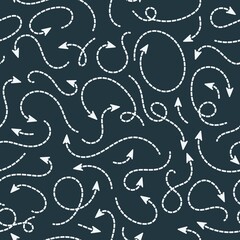 Wall Mural - dotted line arrows chaos pattern