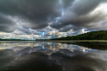 clouds over bay