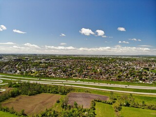 Wall Mural - aerial view of Laval city, Canada