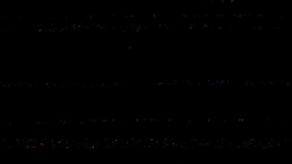 Wall Mural - horizontal distortion of broken video image on black background, vhs effect, glitch digital color pi