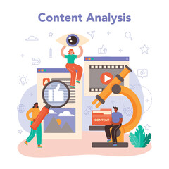 Wall Mural - Content manager concept. Idea of digital strategy and content