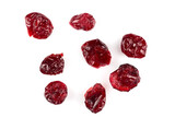 Fototapeta Dmuchawce - Dried cranberries  on white