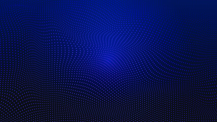 blue wave abstract background. futuristic point wave. technology background vector. vector illustrat