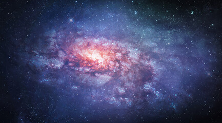 Poster - Galaxy and constellation in deep space. Stars and far galaxies. Wallpaper background. Sci-fi space wallpaper. Elements of this image furnished by NASA