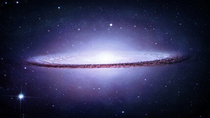 Poster - Sombrero galaxy. Sci-fi fantasy wallpaper. Elements of this image furnished by NASA
