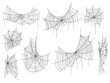 © Oksana - Beautiful spider web. Halloween decor. Decoration for the holiday. Vector illustration isolated on background.