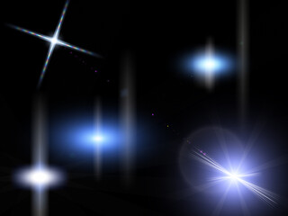 Wall Mural - star glow on black background