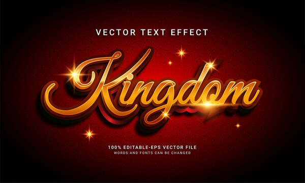 Kingdom 3d editable text style effect themed royal castle