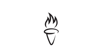 Wall Mural - Creative Torch Fire Flame Logo Vector