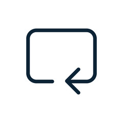 Wall Mural - reload line icon for web template and app. vector illustration design on white background.