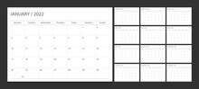 Calendar 2022 Week Start Monday Corporate Design Planner Template.