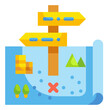 guidepost flat icon