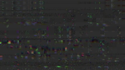 Wall Mural - glitch noise distortion of broken video empty background, vhs effect, glitch digital pixel noise. st