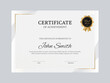 © Abdul Qaiyoom - Certificate Of Achievement Template Design In White Color.