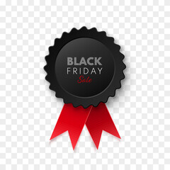 Wall Mural - black friday sale medal. vector price tag or label.