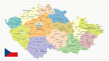  Czech Republic Administrative Map