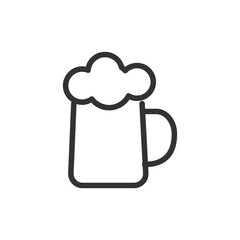 Canvas Print - Vector beer line icon.