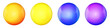 © Alla - Set with glass colorful balls. Glossy realistic ball, 3D abstract vector illustration highlighted on a white background. Big metal bubble with shadow