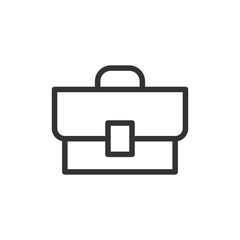 Sticker - Vector briefcase line icon.